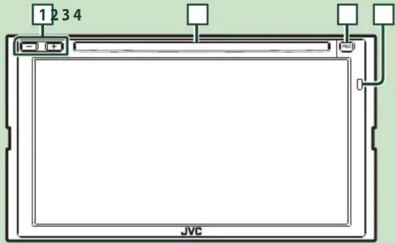 JVC KWV960BW - Fonctions des boutons en façade - 1