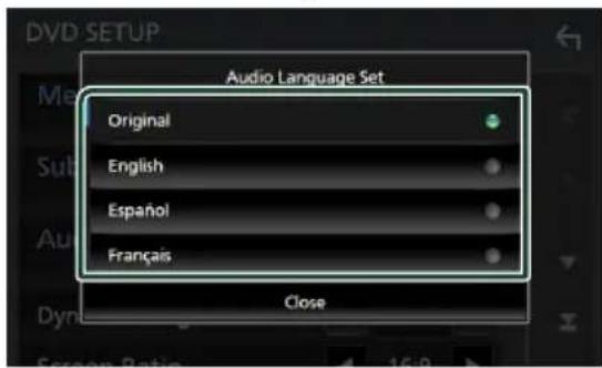 JVC KWV960BW - Configuration de la langue - 1