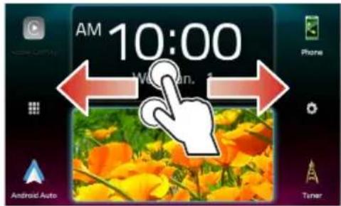 JVC KWV960BW - Pour changer le widget - 1