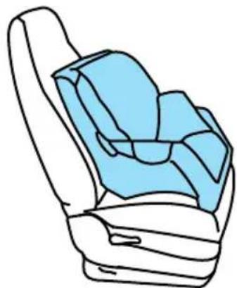 FORD Ranger (2000) - Pose d'un siège de sécurité pour infant aux places munies d'une ceinture à baudrier - 1