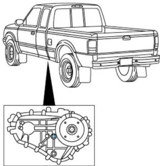 FORD Ranger (2000) - Vérification du niveau et appoint de liquide de la boîte de transfert (selon l'équipement) - 1