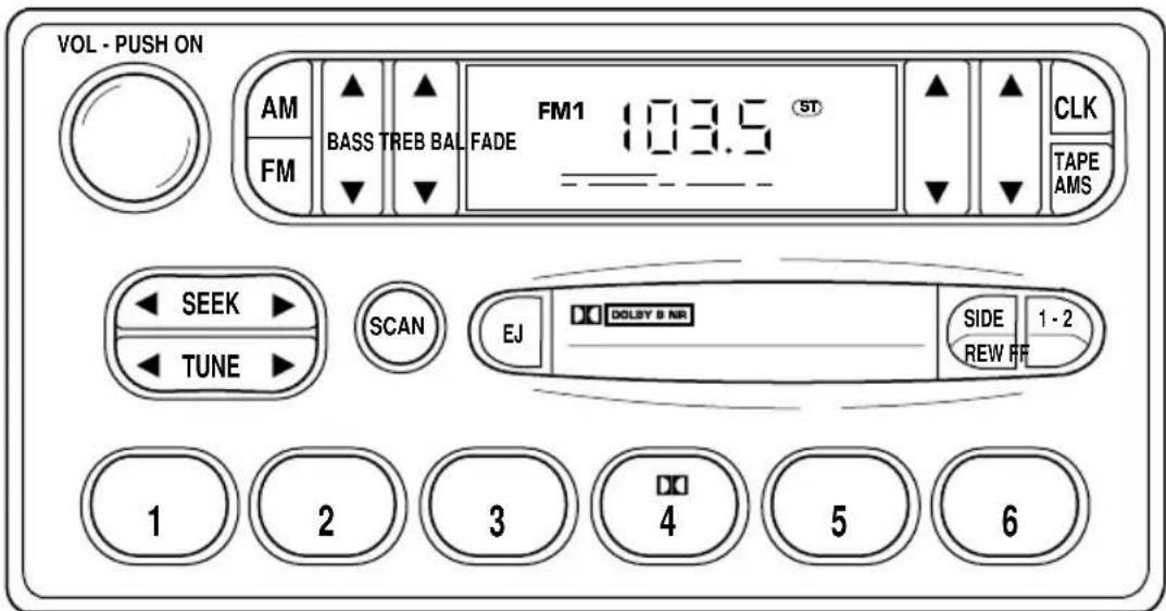 FORD Ranger (2000) - Radio AM/FM avec lecteur de cassettes - 1