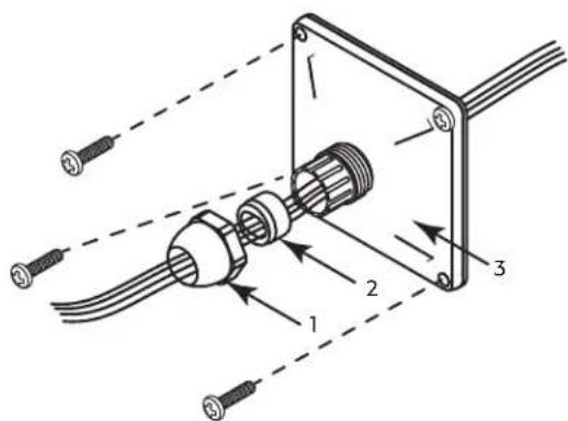 QSC ADS10T - Anbringen der Witterungsabdeckung (optional) - 1