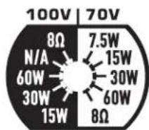 QSC ADS10T - Confi gure el conmutador de tomas del transformador - 3