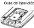 CLARION M508 - Cómo insertar la batería - 2