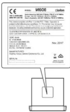 CLARION M508 - FCC Radiation Exposure Statement - 1