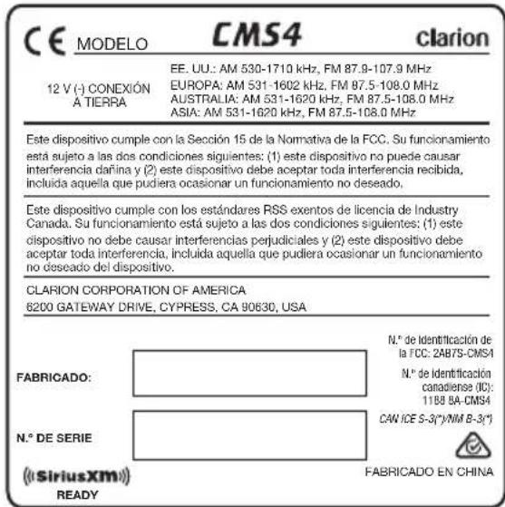 CLARION CMS4 - Nota: - 1