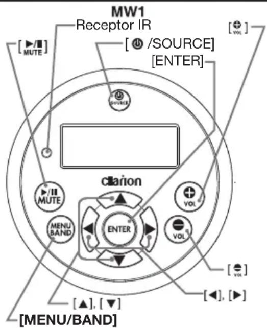 CLARION CMS4 - Funcionamiento de la unidad de control remoto por cable optional - 1