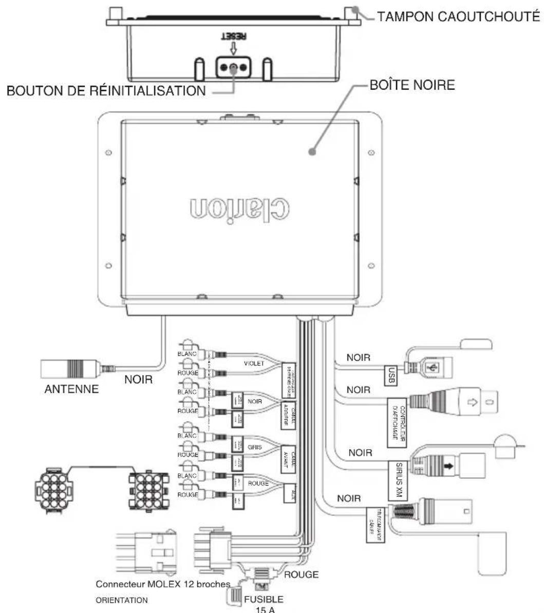 CLARION CMS20 - CONNEXION DES CÂBLES - 1