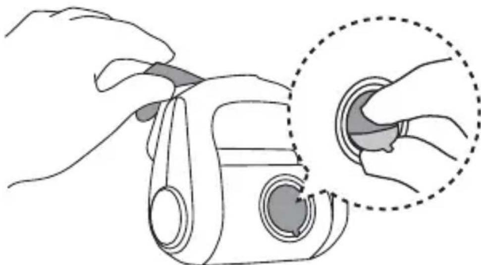 KENWOOD DRVA601WDP - Putting on an adhesive mount - 1