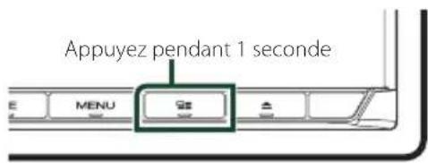 Appuyez pendant 1 seconde