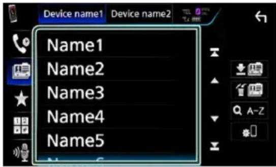 Device name1 Device name2 Name1 Name2 Name3 Name4 Name5