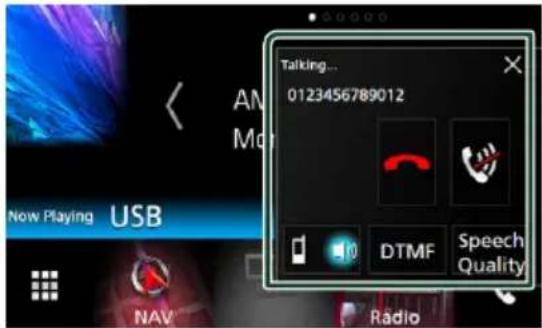 KENWOOD DNX775RVS - Actions possibles pendant un appel - 1