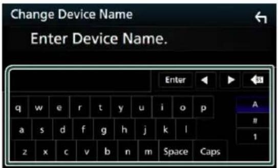 Change Device Name Enter Device Name. Enter A # 1