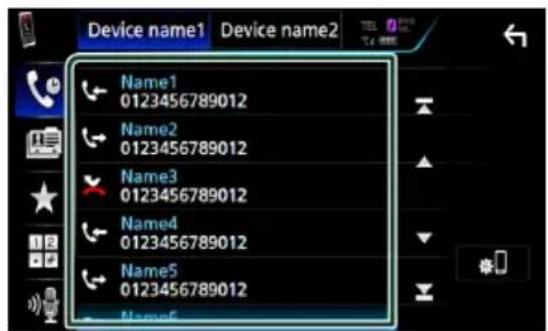 Device name1 Device name2 Name1 0123456789012 Name2 0123456789012 Name3 0123456789012 Name4 0123456789012 Name5 0123456789012 Name6