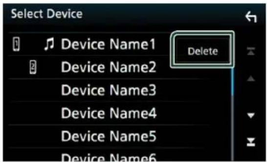 Select Device Device Name1 Delete Device Name2 Device Name3 Device Name4 Device Name5 Device Name6