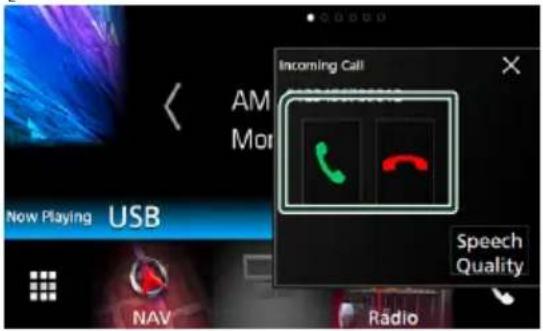 KENWOOD DNX775RVS - Touchez pour répondre à un appel téléphonique ou - 1