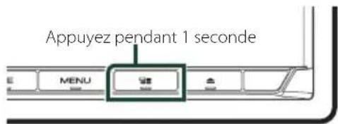 Appuyez pendant 1 seconde MENU