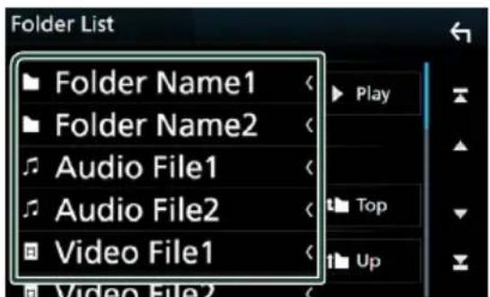 Folder List Folder Name1 Folder Name2 Audio File1 Audio File2 Video File1