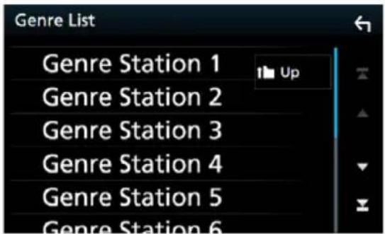 KENWOOD DNX775RVS - Une nouvelle station est créée à partir du genre sélectionné. - 1