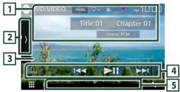 1 2 3 4 5 VVD VIDEO Hide 10:00 Title:01 Chapter:01 Linear PCM 0.12.34