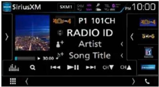 SiriusXM SXM1 P1 101CH RADIO ID Artist Song Title 30:00 40~4 5~5 RADIO