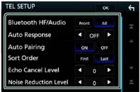 KENWOOD DNX775RVS - Réglez chaque option comme suit. - 1