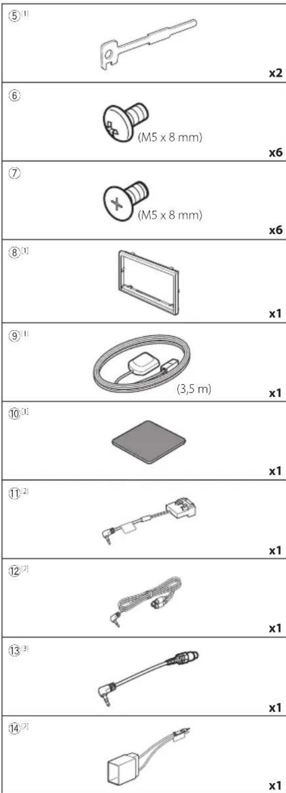 KENWOOD Excelon DDX9906XR - Accessoires fournis pour l'installation - 5