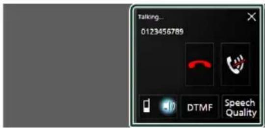 KENWOOD Excelon DDX9906XR - Actions possibles pendant un appel - 1