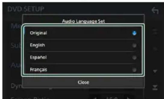 KENWOOD Excelon DDX9906XR - Configuration de la langue - 1