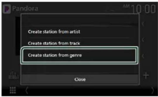 KENWOOD Excelon DDX9906XR - Touchez [Create station from genre]. - 1