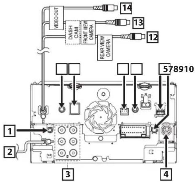 KENWOOD Excelon DDX9906XR - Connexion du système et des composants externes - 1