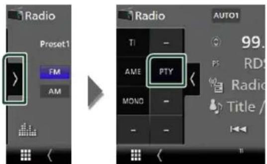 KENWOOD Excelon DDX9906XR - Recherche par type de programme (syntoniseur FM uniquement) - 1