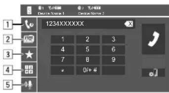 KENWOOD DDX276BT - Choisissez une méthode pour faire un appel. - 1