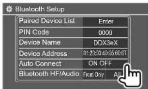 KENWOOD DDX276BT - RéglagesBluetooth - 2