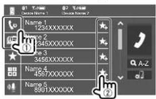 KENWOOD DDX276BT - Prérglage de numérios de téléphone - 2