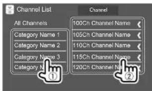 KENWOOD DDX276BT - Selection d'un canal sur la liste - 2