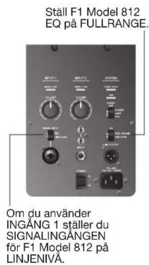BOSE F1 Model 812 - Anslutningsscenarier - 2