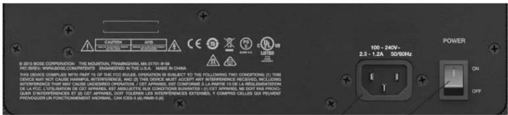 BOSE F1 Subwoofer - Panel de control del subwoofer F1 - 2