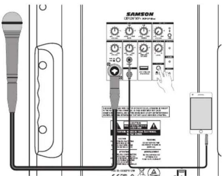 SAMSON Expedition XP312w - Uso dell'interruttore Voiceover - 1