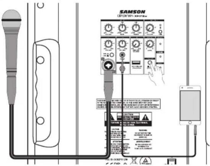 SAMSON Expedition XP312w - Verwendung des Voiceover-Schalters - 1