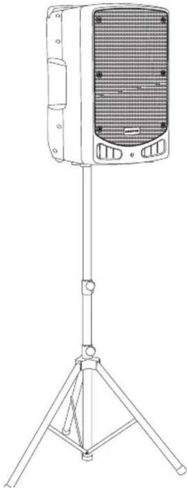 SAMSON Expedition XP312w - Verwendung eines Lautsprecherständers - 1