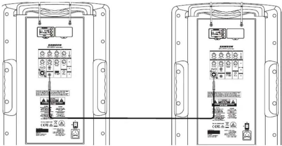 SAMSON Expedition XP312w - Verwendung des LINE OUT-Stecker - 1
