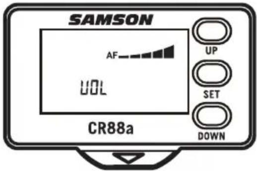 SAMSON Expedition XP312w - Einstellen der Empfängerlautstärke - 1