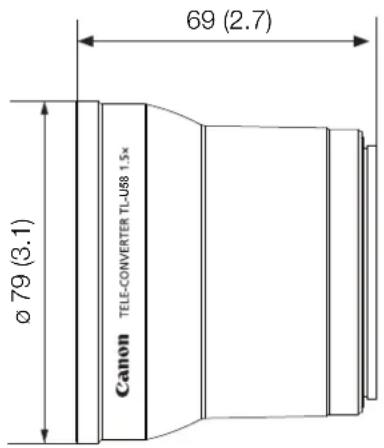CANON XA45 - TL-U58 Detailed Measurements - 1