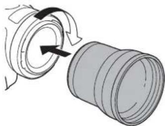 CANON XA45 - Montaggio di un teleconvertitore sulla videocamera - 1