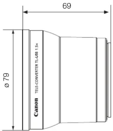 CANON XA50 - ■ Mesures détaillées du TL-U58 - 1