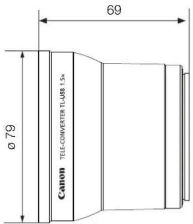 CANON XA50 - ■ TL-U58 – misure dettagliate - 1