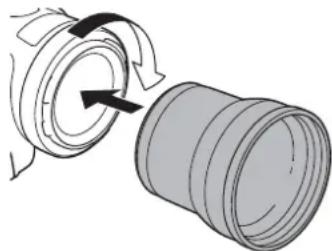 CANON XA50 - Fixation d'un convertisseur télé à la caméra - 1