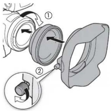 CANON XA50 - Attaching a Wide Attachment to the Camera - 1